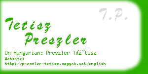 tetisz preszler business card